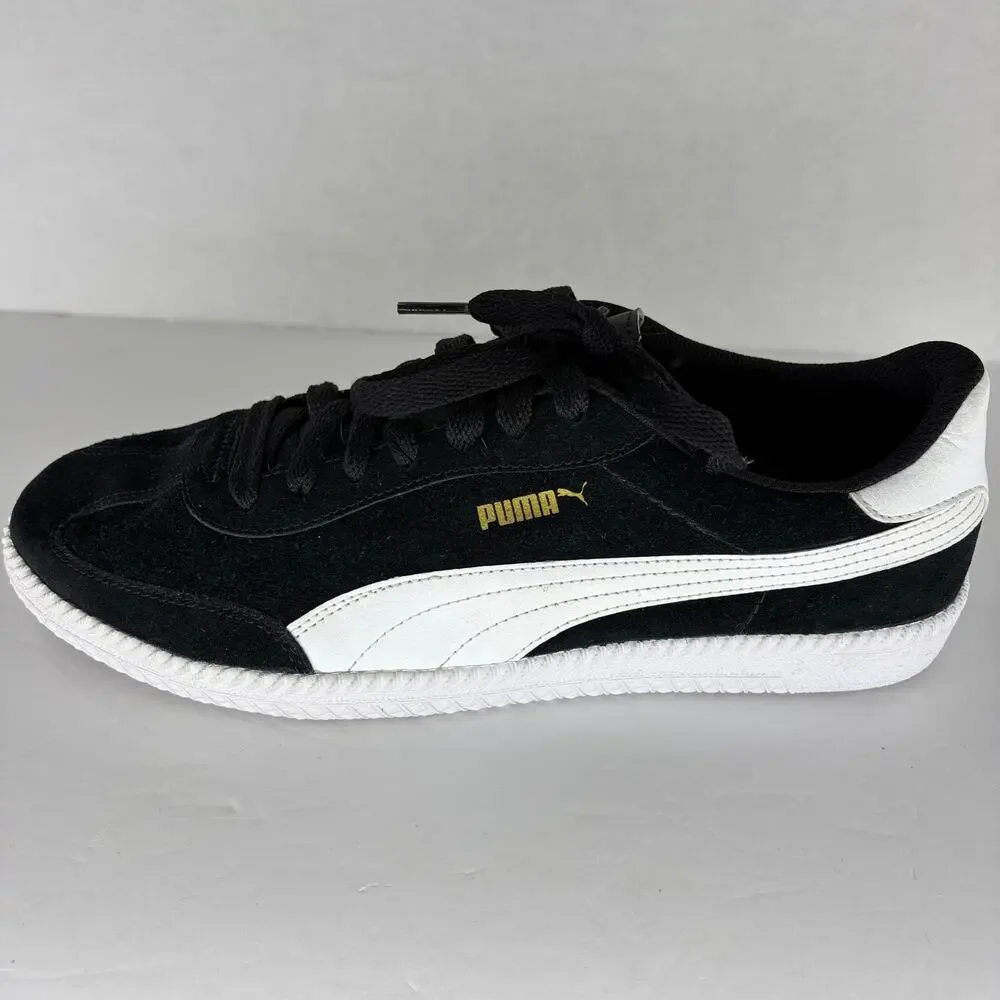 Puma Astro Cup Suede Sneakers Black White Gold Men's Size 11